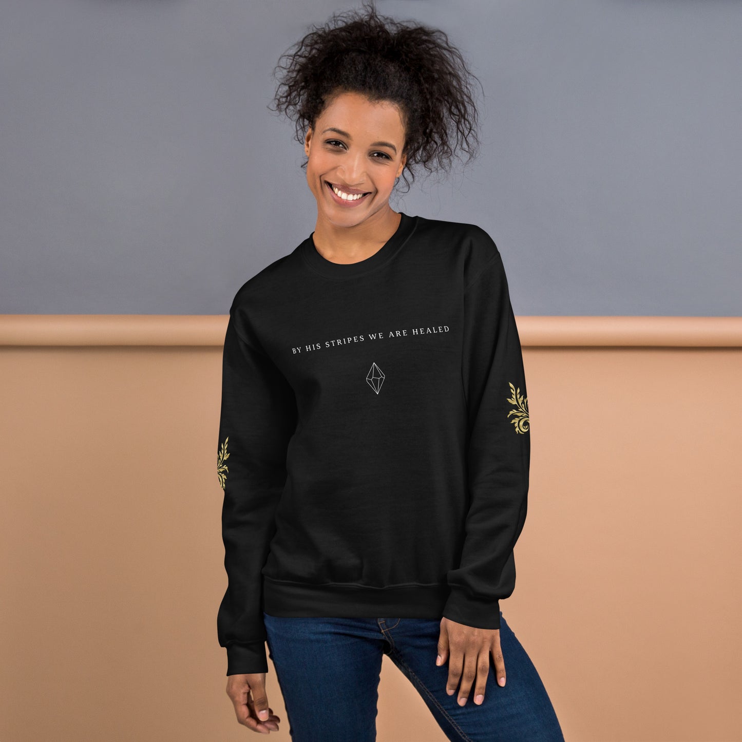 "BY HIS STRIPES WE ARE HEALED" | Unisex Sweatshirt